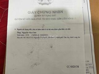 CHÍNH CHỦ BÁN ĐẤT NGUYỄN THỊ HẠNH – TÂN AN