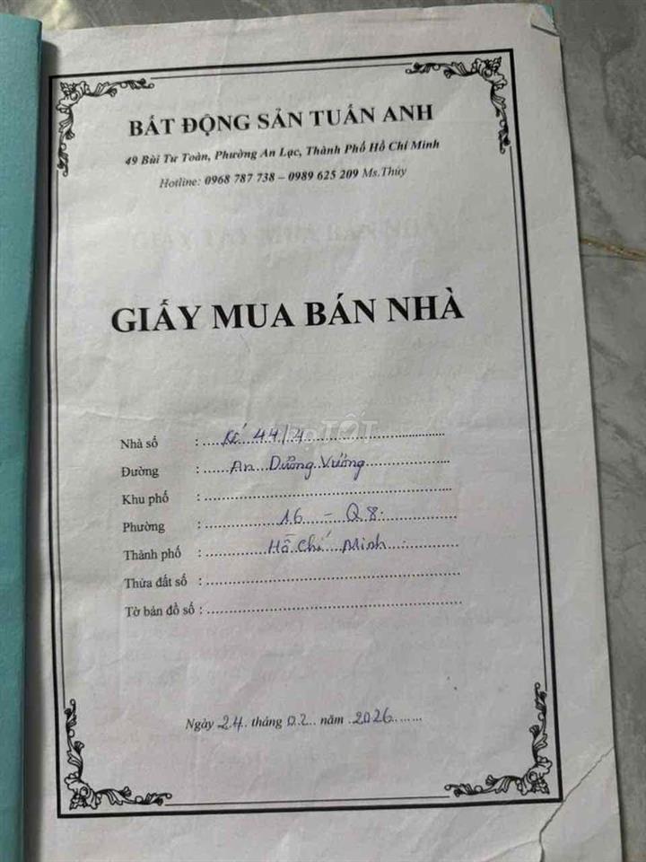 ngang 3m dài 6m 1 trệt 1 lửng 2 mặt tiền  Vị trí: 146/ An dương Vương