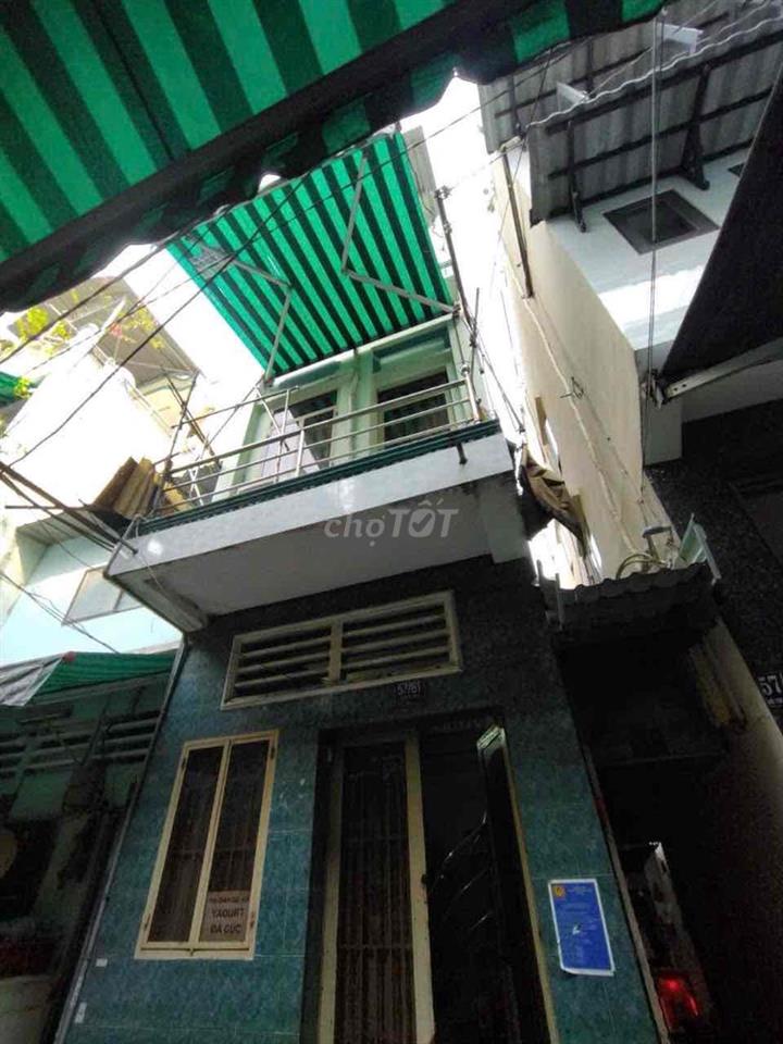 NHÀ NÁT HỒ THỊ KỶ Q.10 DTSD 27,1M2 3T550 CHỢ HỒ THỊ KỶ,CÓ SỔ HẺM THÔNG