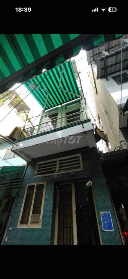 NHÀ NÁT HỒ THỊ KỶ Q.10 DTSD 27,1M2 3T550 CHỢ HỒ THỊ KỶ,CÓ SỔ HẺM THÔNG