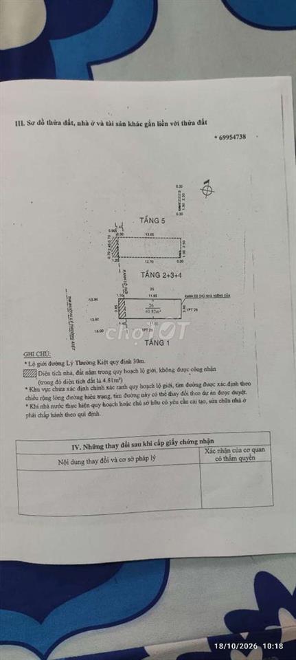 Bán nhà mặt tiền đường Lý thường Kiệt,P.6,Q. Tân Bình 