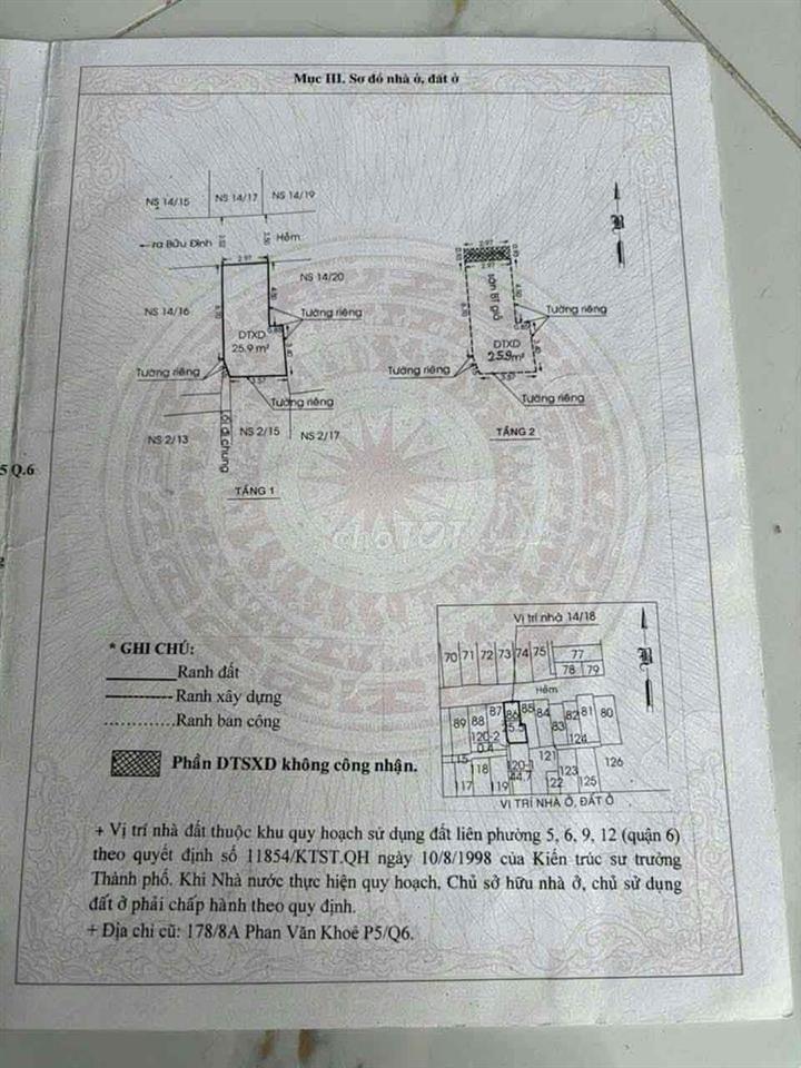 Cần bán nhà nguyên căn quận 6