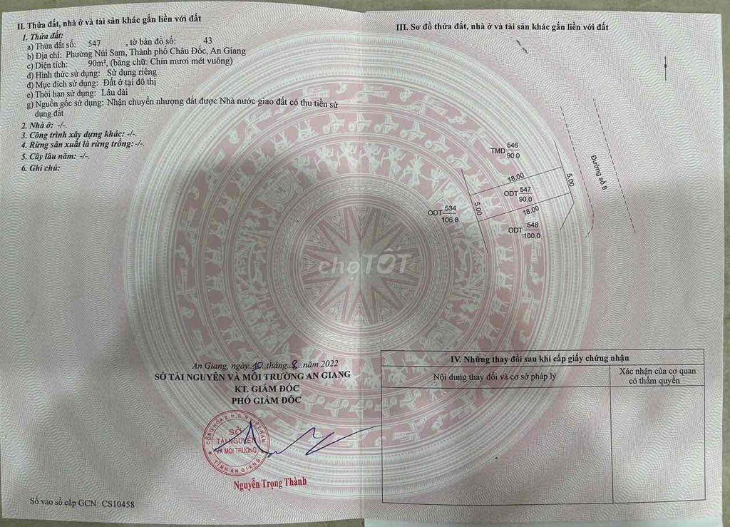 Đất khu du lich Miếu Bà Núi Sam Châu Đốc