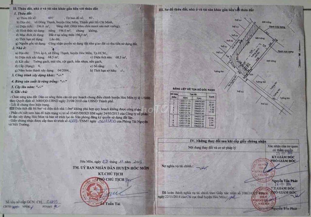 NHÀ TO 150m2 . ĐƯỢC GIỮ SỔ HỒNG CHÍNH LUÔN