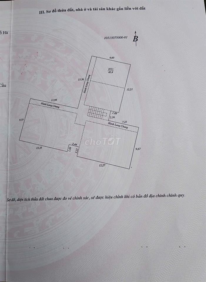 Bán căn hộ tập thể tầng 2 lô góc có sân(chính chủ)