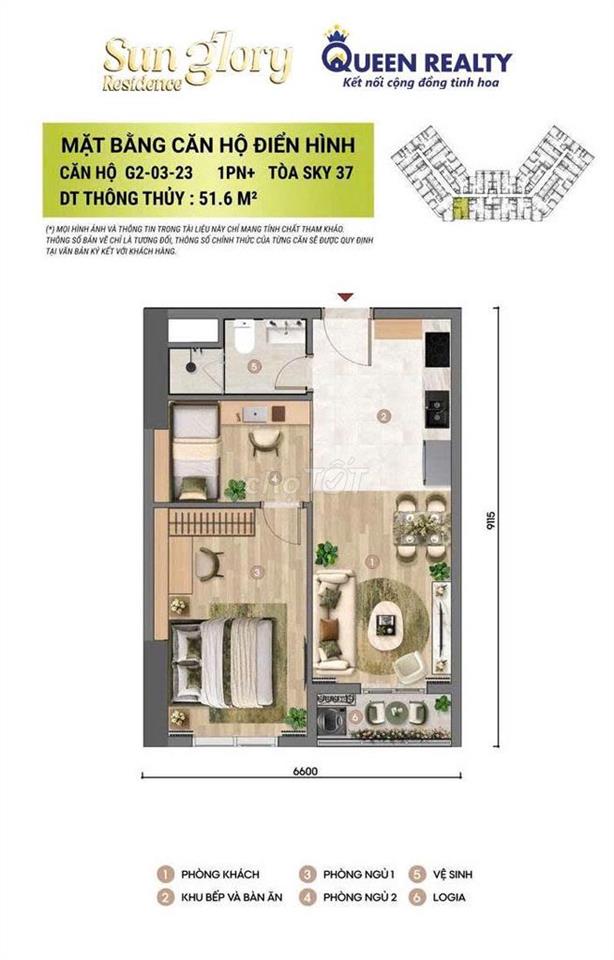 Bán chung cư Sun glory Residence TRường Vinh, Nghệ an