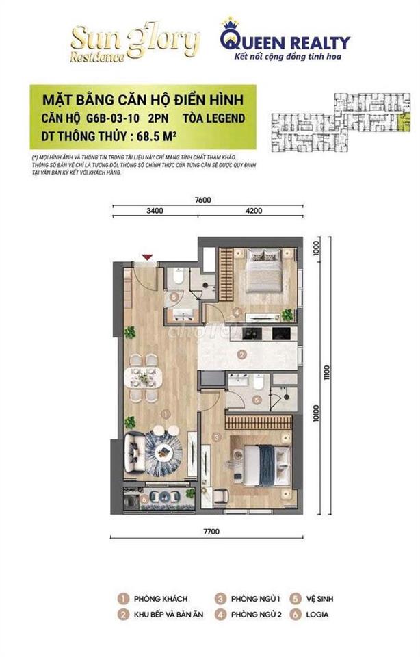 Bán chung cư Sun glory Residence TRường Vinh, Nghệ an