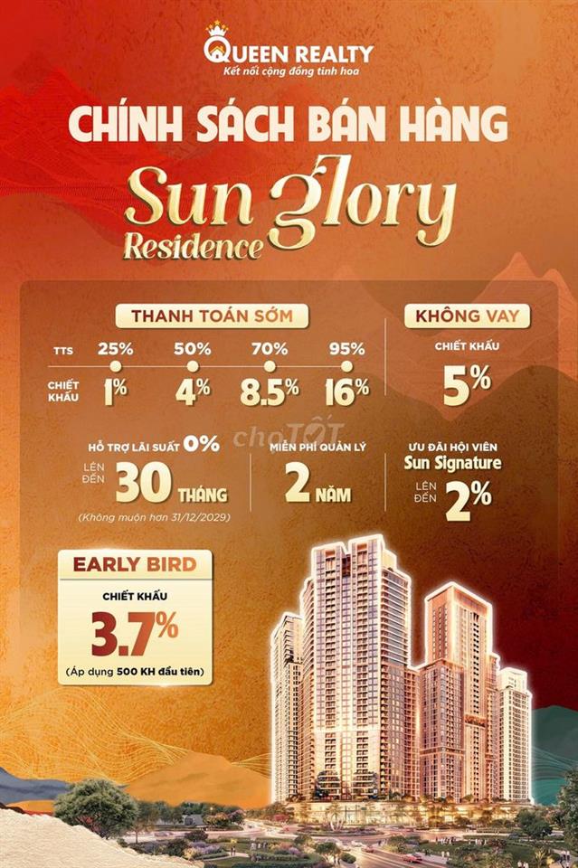 Bán chung cư Sun glory Residence TRường Vinh, Nghệ an