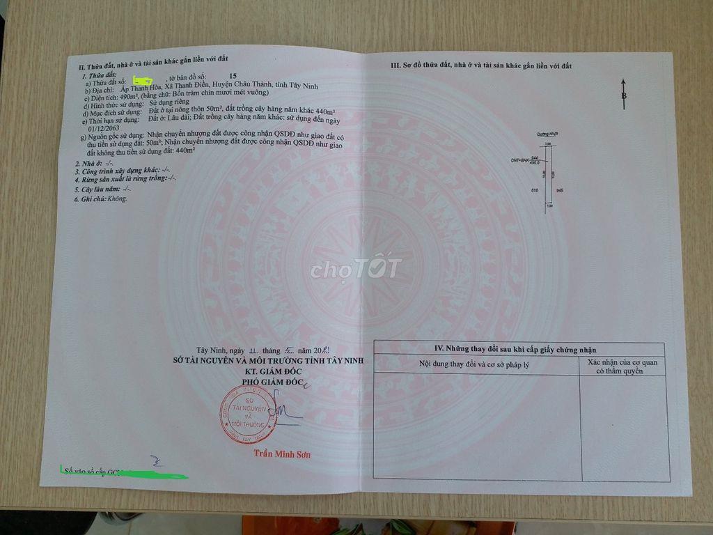 📣 BÁN ĐẤT THANH ĐIỀN – NGANG 7 M, ĐƯỜNG NHỰA XE 8 TẤN