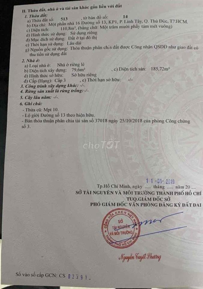 Bán nhà 1 trệt, 1 lầu và 5 phòng trọ