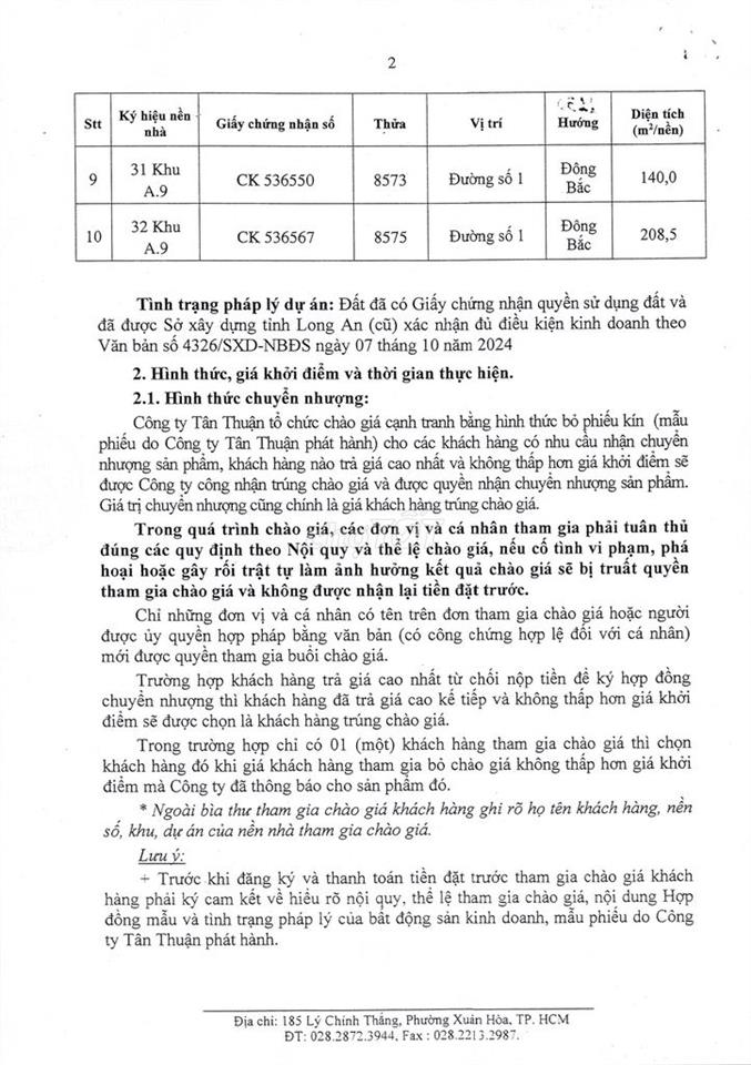 Chuyển nhượng nền nhà Khu dân cư Đường số 10, Bến Lức, Tây Ninh