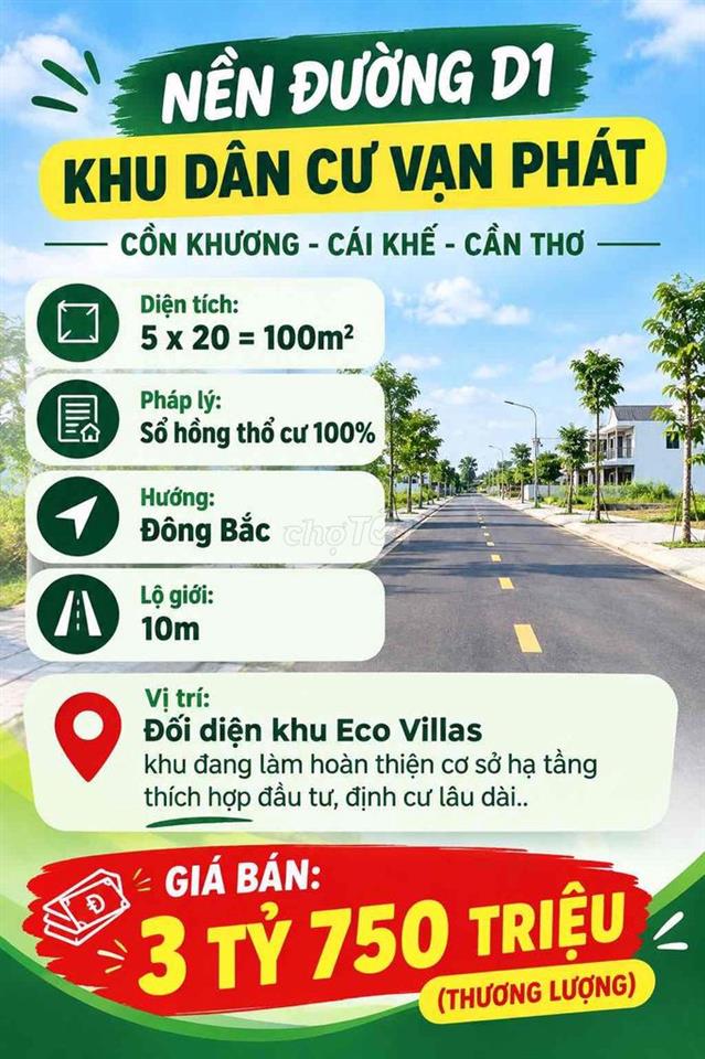 NỀN ĐẸP ĐƯỜNG D1 CỒN KHƯƠNG GIÁ HOT