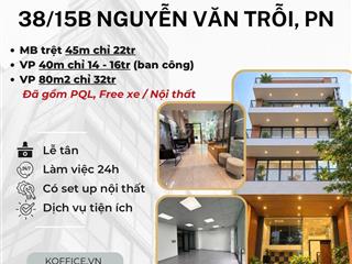 📍 VP TRỌN GÓI  40 - 45 - 80M2 TẠI K OFFICE