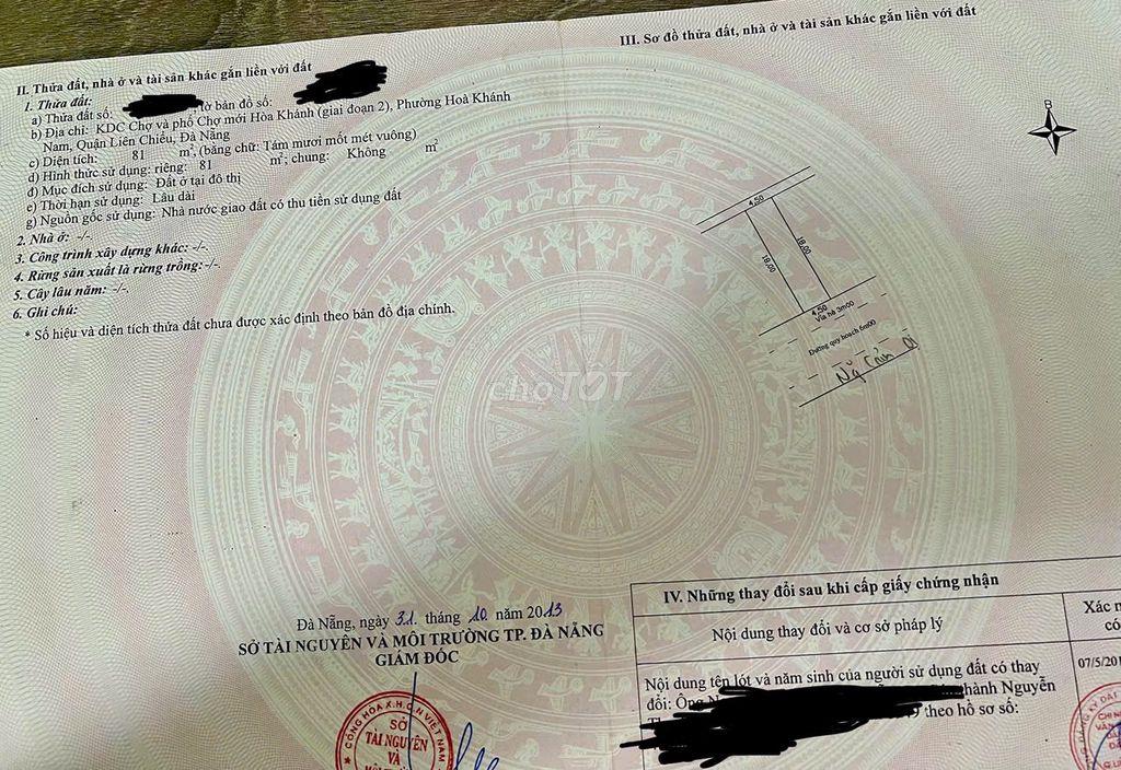 CHÍNH CHỦ BÁN NHÀ 2 TẦNG ĐƯỜNG NGUYỄN CẢNH DỊ, HÒA KHÁNH