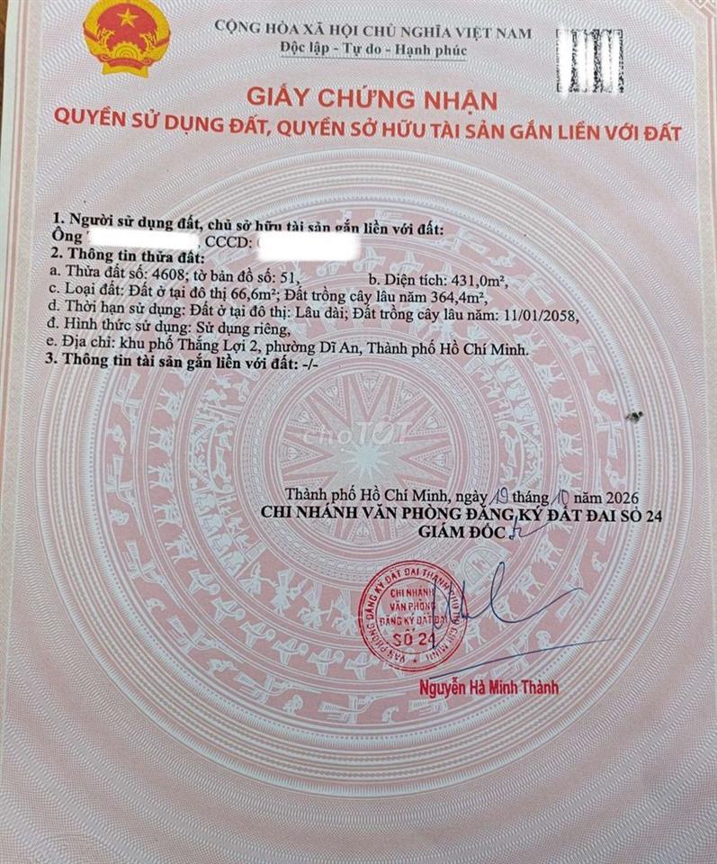 BÁN ĐẤT CHÍNH CHỦ