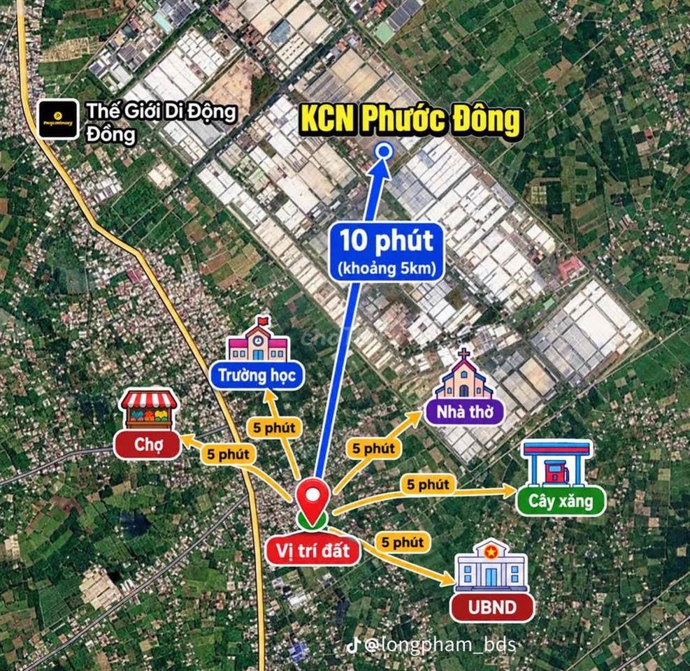 đất trước cổng kcn phước đông