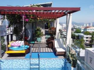 Bán toà căn hộ dịch vụ 7 tầngx145m2 có hồ bơi mặt tiền đường núi thành , hải châu