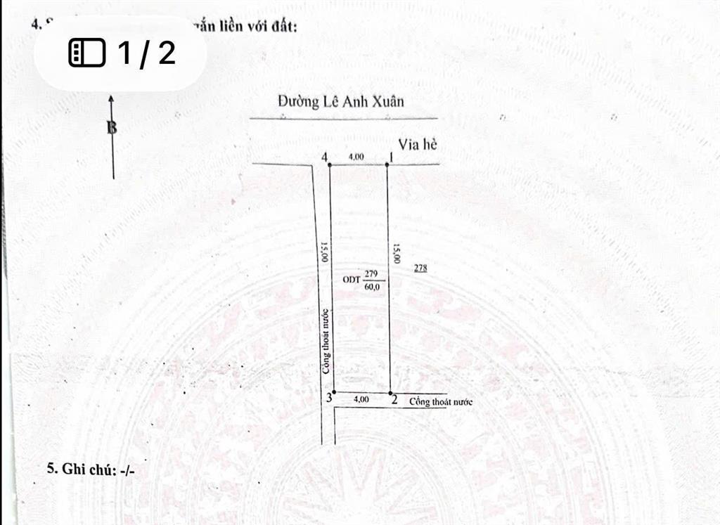 Bán 60m2 đất đường lê anh xuân, quận hải châu gần tòa tháp 69 tầng, dãy bt elysia thăng long