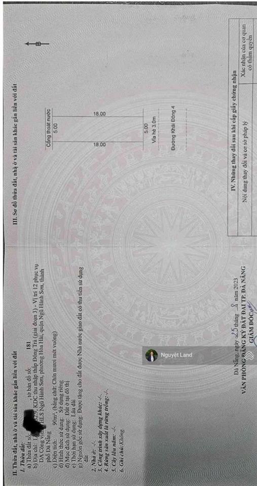 Cần tiền bán gấp trong đêm lô đất khái đông 4khu làng đại học đn gần fptgiá đầu tư chỉ 4 tỷ150tr