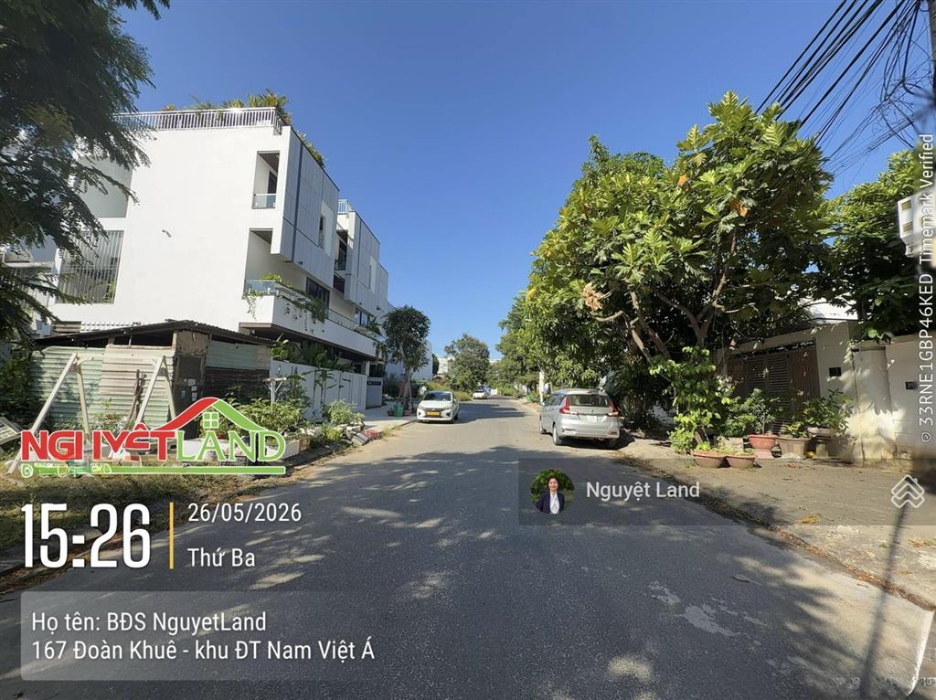 Bán lô góc 2 mặt tiền hiếm có view sông  khu đt nam việt á  đường nước mặn 3 & nguyễn thế kỷ