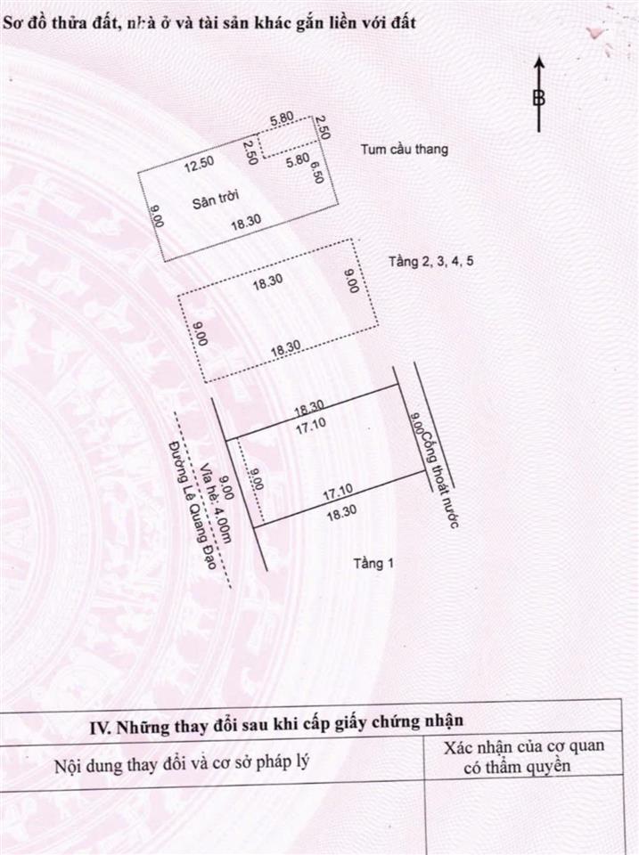 Chuyển nhượng toà nhà 5 tầng mặt tiền đường lê quang đạo, dòng tiền 100 triệu/tháng, giá bán 49 tỷ