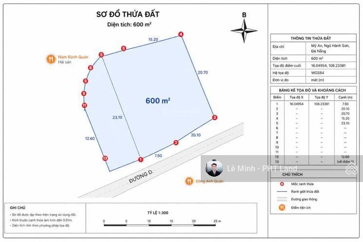 Chuyển nhượng đất lô góc 3 mặt tiền đường chương dương & phạm hữu kính view sông hàn.
