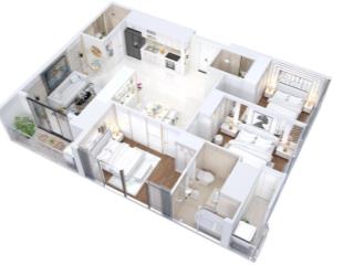 Căn góc 3 phòng ngủ a1.17.20, siêu hiếm dự án cora tower, hướng đông nam, view pháo hoa và sông