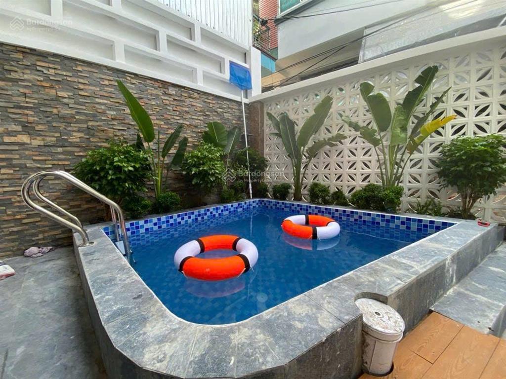 Biệt thự hồ bơi full nội thất gốc ngã tư 2mk ô tô 5m bắc đẩu 3,5 tầng, dt 113m2, ngang 8m 8,3 tỷ