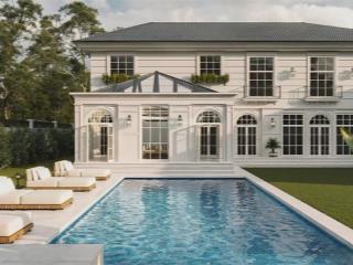 Cho thuê biệt thự sát trần bạch đằng và võ nguyên giáp. dt 500m2 có 8pn, hồ bơi. giá thuê 110 tr