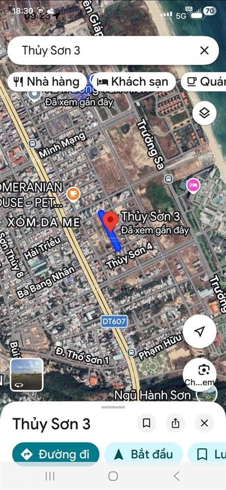 Bán 2 lô đất 225m2 đường thủy sơn 3 ( đường 7m5 ) khu biển sơn thủy . giá 16 tỷ 8