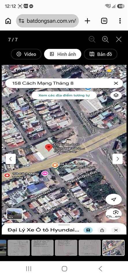 Chuyển nhượng 1427m2 mặt tiền cmt8 ngang 30m. giá bán 175 tỷ