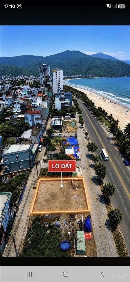 Bán đất 2 mặt tiền biển hoàng sa, vị trí b2.5 lô 33 và 34. diện tích 205m2. giá 76 tỷ