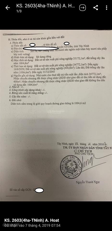 Bán đất xây dựng nhà xưởng  gò dầu, tây ninh  36.176m²