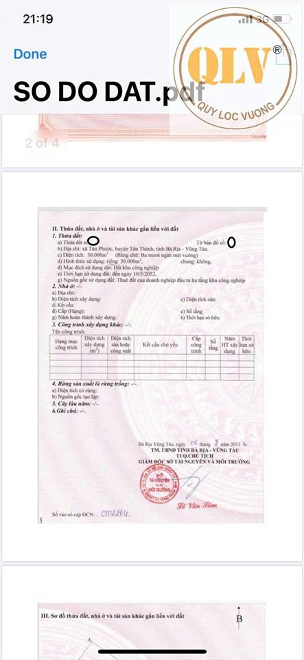 Bán đất kcn cái mép, bà rịa  vũng tàu 30.000m²