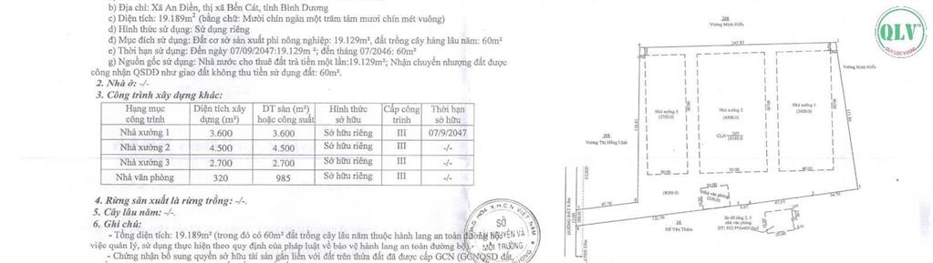 Cho thuê nhà xưởng 11.120 m2 đã hoàn công an tây, bến cát, bình dương