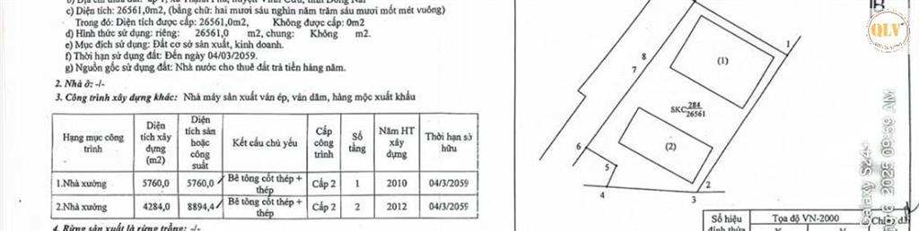Bán nhà xưởng tại vĩnh cửu, đồng nai, gần ccn thạnh phú, 26.561m²