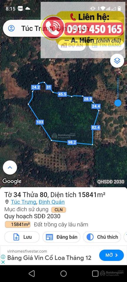 Chính chủ cần bán gấp đất cao su 15.840m tại túc trưng, đồng nai