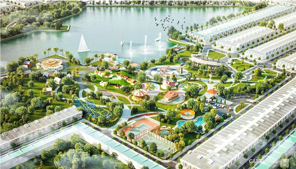 Bán đất biệt thự đối diện công viên lớn nhất dự án thích hợp ở nghĩ dưỡng.