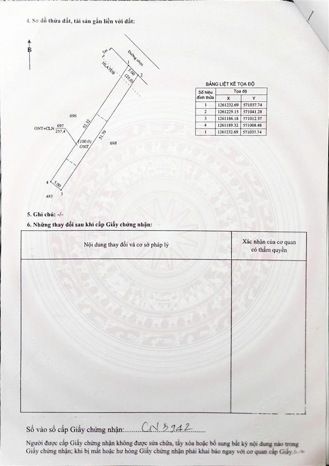 Giá 650 triệu  diện tích 250 m² bán đất xa dầu tiếng, hcm