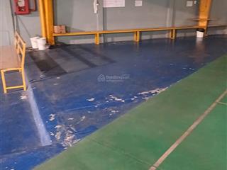 Kho xưởng cho thuê quận gò vấp , dt 1,400m2 , nền bê tông phủ sơn epoxy , đường xe container