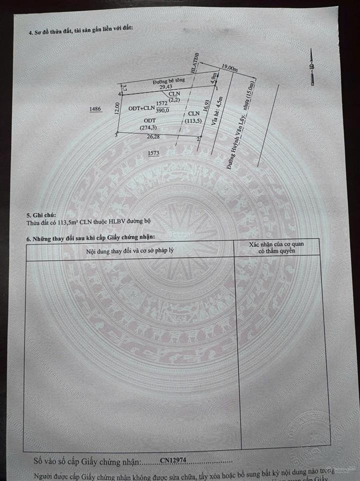 Bán đất mặt tiền huỳnh văn lũy lô góc 390m, vị trí kinh doanh đẹp