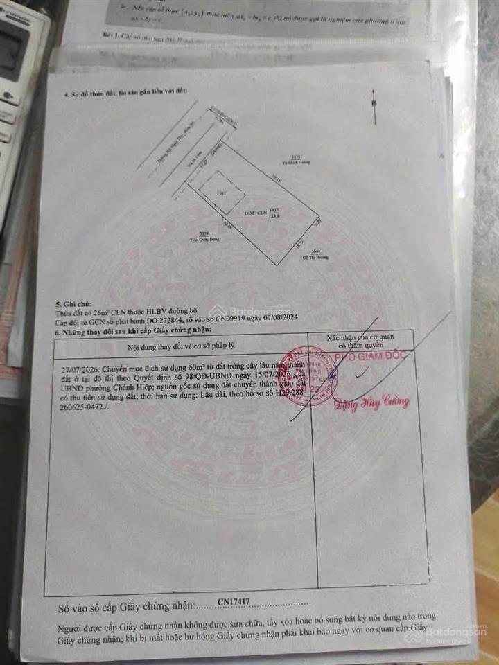Bán đất mặt tiền bùi ngọc thu phường chánh hiệp, tp.hcm