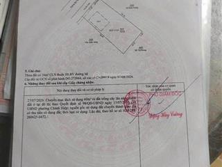 Bán đất mặt tiền bùi ngọc thu phường chánh hiệp, tp.hcm