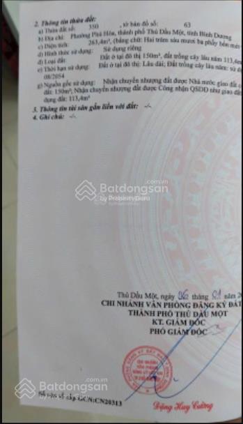 Bán nhà biệt thự phú hòa giá 6.6 tỷ 0937 090 *** thiện