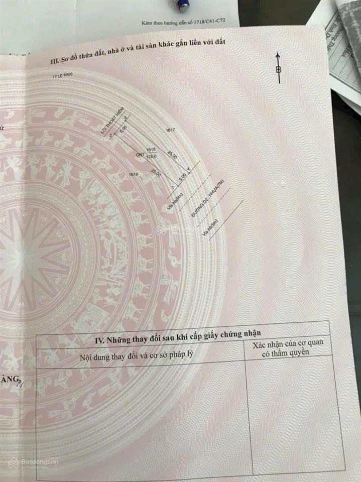 Chính chủ bán đất tdc lai hưng  cầu đôi. ngay ngã 3 bến tượng. dt125m2(5x25) tc100%. giá 1,1 tỷ