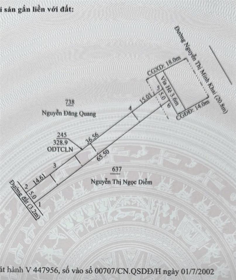 Bán đất 2 mặt tiền đường nguyễn thị minh khai  p. phú lợi. dt 329 (5x65,5m) thổ cư 160m2
