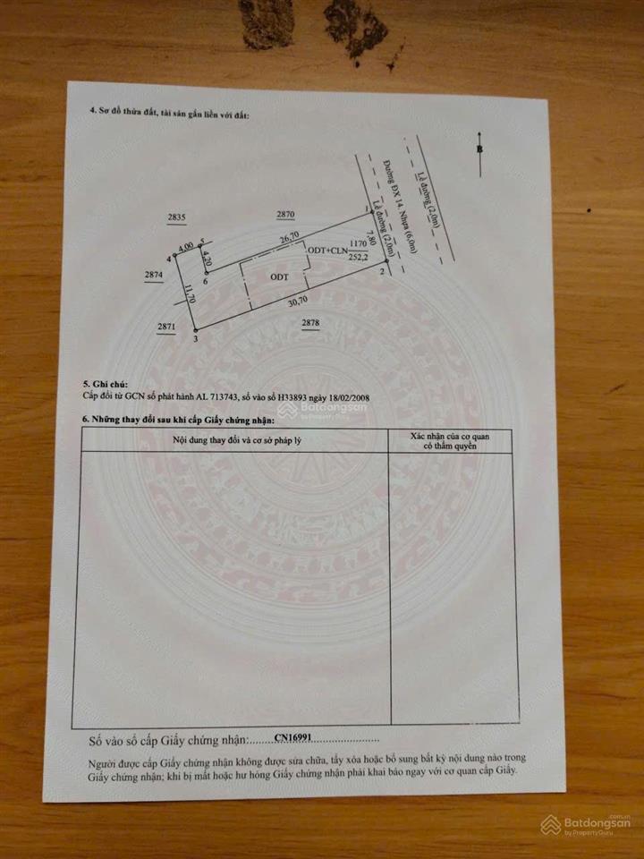 Bán gấp nhà mái thái, đường dx014  p. phú mỹ kinh doanh buôn bán. dt 252m2 (7.8 x30) thổ cư 100m