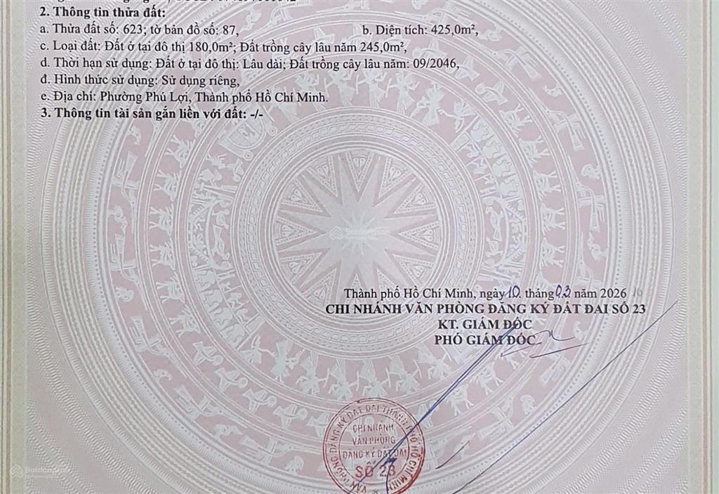 Bán đất xây biệt thự hẻm 104 đường lê hồng phong  p. phú hòa. dt 425m2 (7,6x56) thổ cư 180m2.