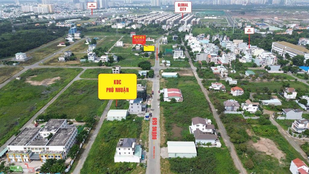 2 lô liền kề trục chính 20m dự án phú nhuận(đối diện global) giá 120tr/m2