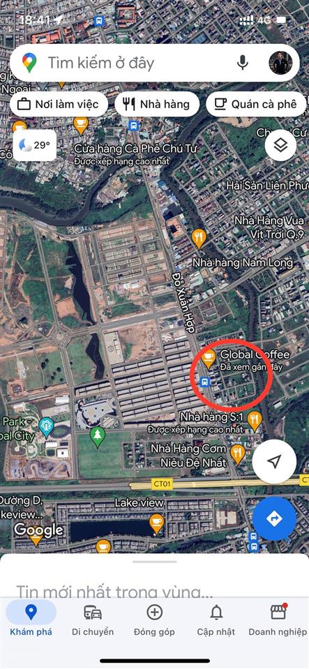 Mặt tiền đỗ xuân hợp đối diện global (5x25m) giá 300tr/m2